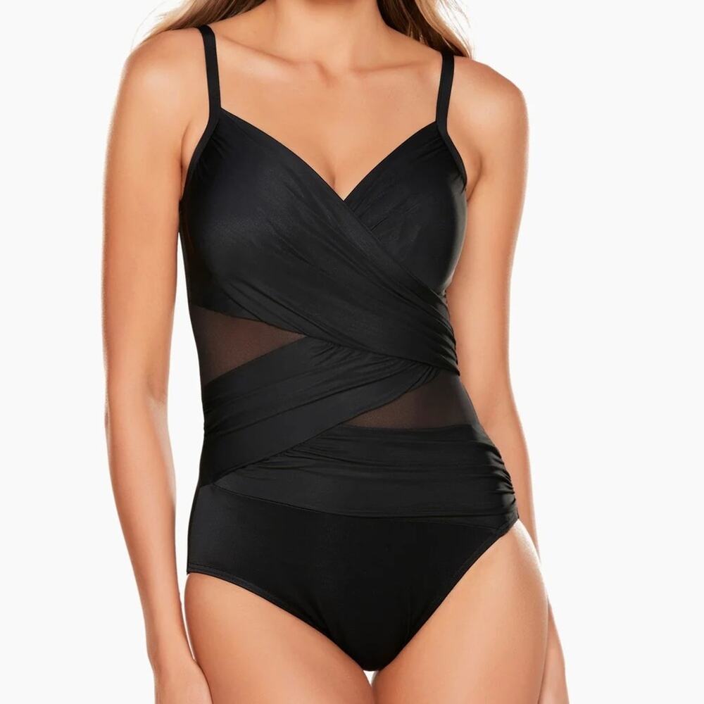 Miraclesuit Mystify One Piece Swimsuit in Black 14 DD